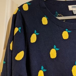 Lemon Sweater - dark blue - 100% cotton